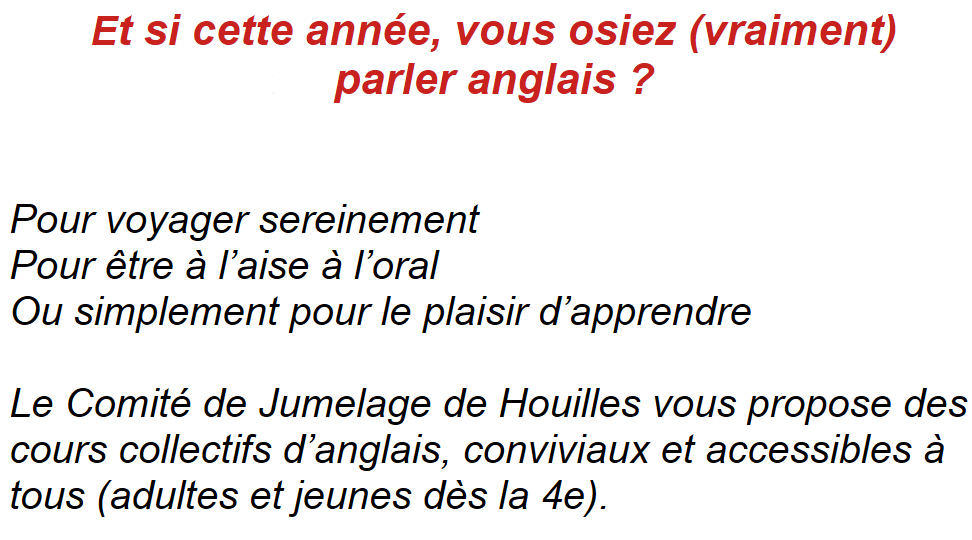 Cours d'Anglais